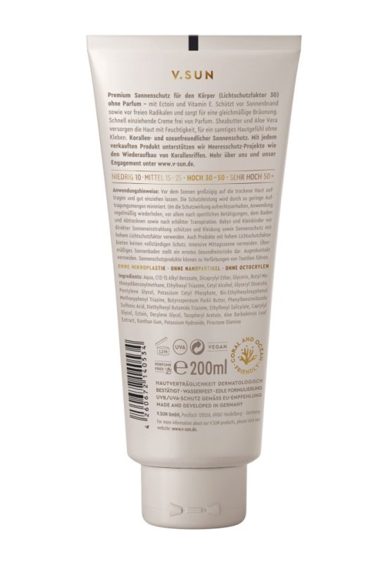 Opalovací krém na tělo SPF 30 bez parfemace – šetrná ochrana pro citlivou pokožku