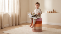 Stolička z balančních kamenů Rainbow Chair Earth