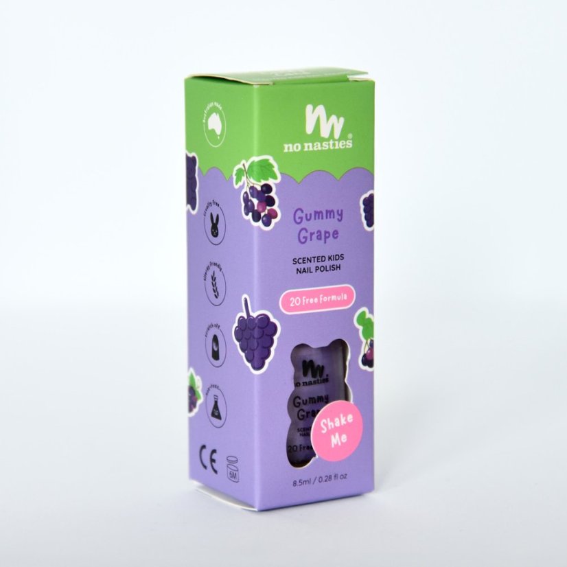 Sloupávací netoxický lak na nehty Gummy Grape - Typ: Kids Birthday Cake - Party Pink