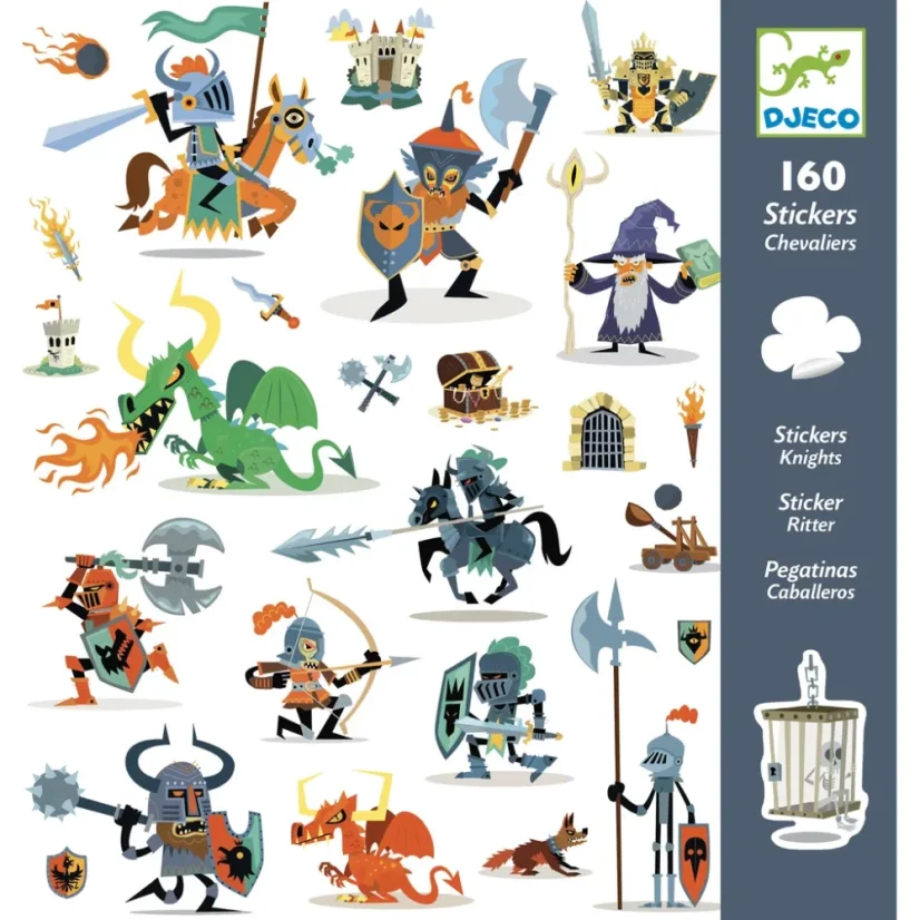 Samolepky Rytířská bitva – 160 ks