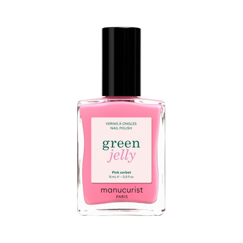 Green lak Jelly Pink Sorbet – přírodní lak na nehty s jelly efektem