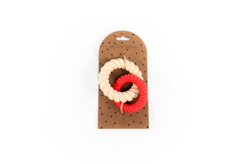 Silikonové kousátko Mellow - Barva: Cherry Red / Vanilla
