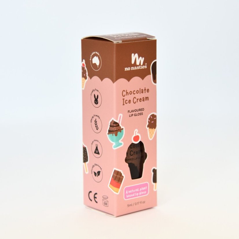 Přírodní lesk na rty s příchutí čokoládové zmrzliny – Chocolate Ice Cream