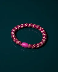 Gumička do vlasů Stripe Faded Rose Electric Pink Glitter